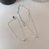 Collar Circular de Doble Capa Estilo Minimalista para Mujer, Nuevo Pulsera Doble de Anillos Entrelazados de Doble Capa, Diseño de Nicho, Collar Versátil para Clavícula