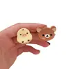 Presilha Pequena de Ursinho Fofo de Acrílico de Alto Valor Desenho Animado Urso Pintinho Tridimensional Presilha Lateral para Franja Grampo de Cabelo Acessório de Cabeça