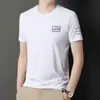 Camiseta de Manga Corta para Hombre 2023 Verano Nueva Llegada Estilo Coreano Estampada Cuello Redondo Moda Marca Camiseta de Media Manga para Jóvenes Ropa de Hombre