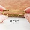 Broche Grande Círculo Dourado, Broche Banhado a Ouro com Preservação de Cor, Broche Grande Círculo Enrolado à Mão, Acessórios para Broches DIY Padrão Europeu Atacado