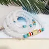 Pulseira de contas de oração budista de jade branco imitação com múltiplos fios, popular em transmissões ao vivo, contas budistas com o mantra de seis caracteres, pulseira de múltiplos fios, campeão de vendas em áreas cênicas