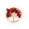 Venta Caliente de TikTok Colgante Árbol de la Vida de 3 cm Árbol de la Fortuna de Grava de Cristal Natural Accesorios de Collar N114