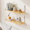 Estante de pared tabla de madera de una sola tabla sala de estar mesita de noche estante de soporte sin perforación estante flotante de pared para el hogar