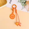 Colgante Llavero Cordón Cara Sonriente Colorida Estilo Ins, Accesorio Cadena para Bolso Teléfono Corazón Femenino, Cuerda de Cera Trenzada de Nylon