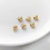 Cuentas de Barril con Agujero Grande Chapadas en Oro de 14 Quilates Galvanizado con Anillo para Colgar Hebilla Colgante Hecha a Mano Accesorios para Pulseras Collares Joyería