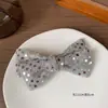 Grampo de Cabelo Infantil de Lantejoulas Prata Estilo Coreano Acessórios de Cabelo Laço Faixa de Cabelo Clipes Laterais para Meninas Adereço de Cabeça