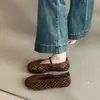 Sandalias Cerradas de Tejido Hueco para Mujer, Zapatos Planos Mary Jane Verano 2026, Sandalias Transpirables Slip-On para Verano