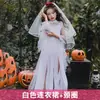 Disfraz de Halloween Ropa Infantil Ropa Infantil Niñas Diablo Oscuro Novia del Diablo Vestido Largo Vampiro Bruja Bruja
