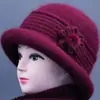 Nuevo Estilo de Gorro Cálido de Invierno para Madres de Mediana Edad y Mayores, Gorro de Lana Engrosado a Prueba de Viento para Señoras Mayores, Gorro de Algodón Tejido para Abuelas
