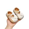 Zapatos Nuevos de Princesa para Bebé de Primavera y Otoño Zapatos para Niños Pequeños Zapatos de Cuero Suave para Niños Zapatos para Niñas con Lazo