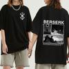 Moda Hombre Berserk Guts Top Camiseta de Algodón Manga Espadachín