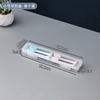 Caja de almacenamiento pequeña multifuncional con tapa, almacenamiento de plástico transparente, caja para cepillos de dientes, viaje, pasta de dientes, caja de almacenamiento para cepillo de dientes eléctrico