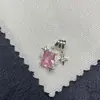 Fuerte retención de color, Estilo dulce y fresco, Abalorio espaciador de estrella cruzada de circonio cuadrado Colgante de cristal Accesorios hechos a mano para bricolaje