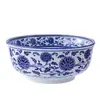 Cuenco de Porcelana Azul y Blanco para Fideos de Res de Lanzhou, Cuenco para Sopa, Cuenco Cónico, Cuenco para Fideos Caracol, Cuenco para Fideos con Salsa Frita, Cuenco Comercial para Fideos, Cuenco para Fideos con Salpicaduras de Aceite