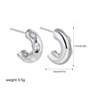 Pendientes Irregulares Serie Plata 18K Anillo Doble Estéreo Bobinado Simple Pendientes Transfronterizos Europeos y Americanos