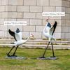 Imitação de plástico reforçado com fibra de vidro Crane de cobre simulação de escultura de animais escultura de jardim ao ar livre arte decorativa ornamentos de guindaste de coroa vermelha