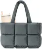 Bolsa Acolchoada Estilo Coreano Nova Personalizada Transfronteiriça Grande Capacidade Bolsa de Ombro Feminina Outono e Inverno Bolsa Ridge de Leão Bolsa de Penas