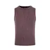 Colete Esportivo Casual Masculino de Verão Slim-Fit, Ombro Estreito, Sem Mangas, Gola Redonda, Simples, Cor Sólida, Top Versátil