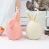Venta directa en stock molde de silicona de azúcar modelo de conejo de Pascua molde de decoración de vela de aromaterapia de conejo de orejas plegables tridimensional 3D