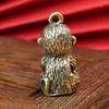 Colgante de Latón Macizo Mono Pequeño Sosteniendo Yuanbao Mono Zodiaco Mono Lindo Cobre Mono Llavero Colgante