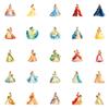 50 Pegatinas de Vestido de Princesa Gao Ding Estilo Retro Europeo Falda de Banquete Libro de Mano DIY Teléfono Móvil Taza de Agua Pegatina Impermeable Papel de Dibujo