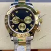 Relógio Masculino de Luxo Série Daytona Laojia com Cristais Coloridos no Mostrador, Tom Dourado, Mecânico Automático Cross-Border Aliexpress