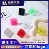 Carpeta de archivo transparente con clips pequeños personalizados, clips cuadrados de acrílico, clips de colores translúcidos tipo hielo con cola larga, clips para sujetar exámenes