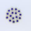 Direto da fábrica redondo girassol strass disco broche perfurado garra dupla flor strass faça você mesmo material para acessórios de cabelo feitos à mão atacado