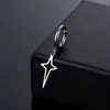 Clip de Osso da Orelha Estrela de Seis Pontas de Aço Titânio Não Perfurado Transfronteiriço Estilo Coreano Tendência de Aço Inoxidável Brincos Falsos Fabricantes de Brincos Franceses Vendem