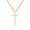 Colgante de cruz con agujero cuadrado brillante simple de acero de titanio nuevo europeo y americano para hombre, collar informal INS