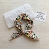 Bufanda cuadrada suave autoajustable floral de algodón y lino peinado, pañuelo decorativo para la cabeza, literario, retro, pequeño, fresco, flor de cintura ins