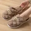 Stock Listo Otoño Invierno Cubrecabezas para el Hogar Pantuflas de Algodón Calientes para Interiores Antideslizantes Suela Gruesa Felpa Pareja Suela Suave Pantuflas para el Hogar