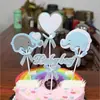 Nueva Decoración de Estrella Arcoíris Colorida Fiesta de Cumpleaños Boda Temática Postre Pastel Decoración de Tarjeta