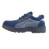 Soldador de verão low-top one-pedal camurça couro de vaca anti-esmagamento e resistente a facadas sola de borracha trabalho sapatos de proteção do trabalho dos homens biqueira de ferro