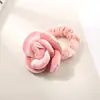 Lazo para el Cabello de Terciopelo Camelia Dongdaemun Transfronterizo, Cuerda Elegante para el Cabello Estilo Chanel, Accesorio para el Cabello de Alta Elasticidad Lujo Ligero