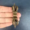 Adorno de vajra de latón estilo Tíbet, pieza de mano de vajra vintage de cinco puntas, mortero mágico esotérico, artesanía decorativa al por mayor