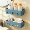 Caja de almacenamiento de hisopos de algodón BNBS para montar en la pared, estante de almacenamiento en pared sin perforaciones para hilo dental y pasadores para el cabello