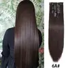 Venta al por mayor transfronteriza Juego de 12 piezas de extensiones de clip para el cabello para mujeres europeas y americanas, Pelucas de clip de cabello largo liso, En stock para venta al por mayor