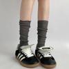 Calcetines Grises Holgados para Mujer, Calcetines de Verano Finos 100% Algodón hasta la Pantorrilla, Calcetines de Pantorrilla Ultra Finos Estilo Miu Estilo Ballet