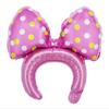 Popular en línea popular inflable accesorios para el cabello diadema forma de caricatura luz Película Película de aluminio globo decoración de fiesta puesto venta al por mayor regalo