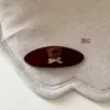 Grampo de Cabelo Flocado Retro BB Clip Urso Laço Presilha Lateral de Testa Fofa High-End Quebrado Acessório de Cabelo