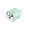 Nuevo Cargador de Teléfono Móvil de Color Macarrón con Cable Retráctil, Protocolo Completo, Carga Rápida de 65W, Puerto Múltiple 1Pd+Usb, Cargador de Viaje