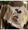 Nueva Camiseta 2021 para Mujer Verano Mujer Coreana Talla Grande Longitud Media Dibujos Animados Manga Corta Camiseta Suelta Pequeña para Mujer