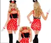 Roupa de Jogo Europeia e Americana Fantasia de Princesa Minnie Cosplay Fantasia do Mickey Fantasia para Festa de Halloween Performance Noturna