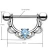 Corrente de comércio eletrônico transfronteiriça zircão bola de diamante cheia anel de peito mamilo capa cobre aço inoxidável piercing corporal jóias
