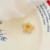 Material Acrílico para Abalorios con Agujero Recto Cuentas Dulces Huecas en Forma de Estrella Accesorios DIY Llavero Cadena para Teléfono Decoración