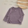 Ropa de medio espalda para bebé ropa para recién nacido primavera y otoño ropa para recién nacido algodón puro Top sin costuras Ropa de monje para bebé otoño e invierno