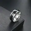 Diseño de Moda de Nuevo Producto Transfronterizo Anillo de Acero de Titanio con Gota de Aceite No se Desvanece Popular Anillo de Pareja Joyería de Mano Europea y Americana