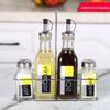 Venda por atacado quadrado garrafa de óleo tempero garrafa de aço estrutura de 4 peças conjunto fábrica fornecimento direto cozinha home set