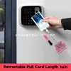 Porta-credencial retráctil de acrílico, clip divertido para insignia, lindo porta-credencial de identificación retráctil, porta-credencial retráctil personalizado con purpurina de fácil extracción